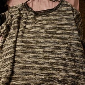 Black gradient knit top